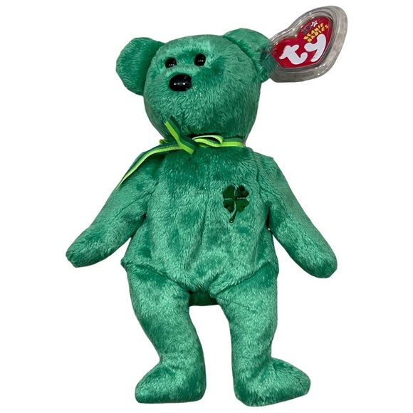 Ty Beanie Babies Green Bear Plush Toy - Picture 2 of 6